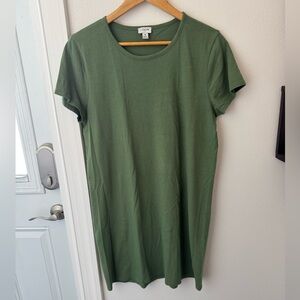 • J. Crew • Women’s T-Shirt Dress Olive Medium